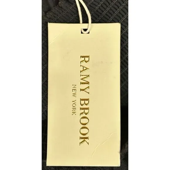 Ramy Brook Timothy Off Shoulder Blouson Mini Dress in Black NWT Small
